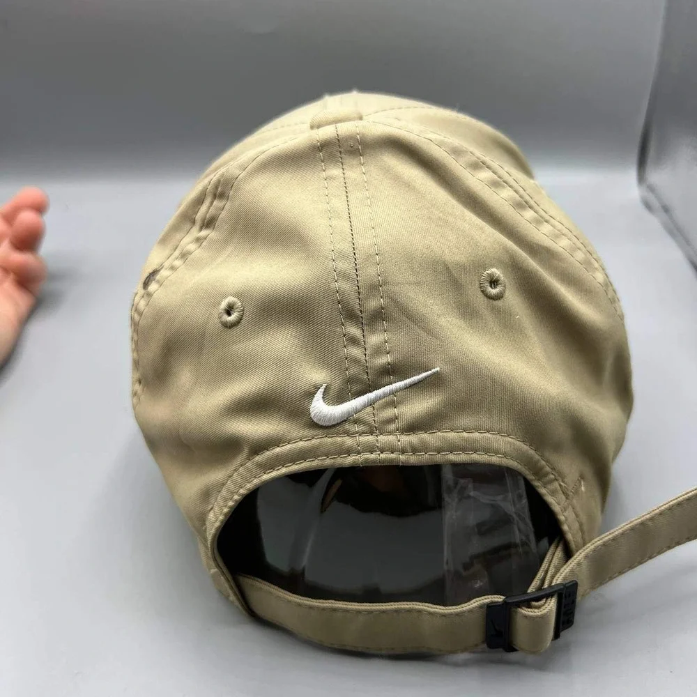 Nike Golf Hat Men Brown Legacy 91 Dri-Fit Embroidered‎ Swoosh Strap Back Cap